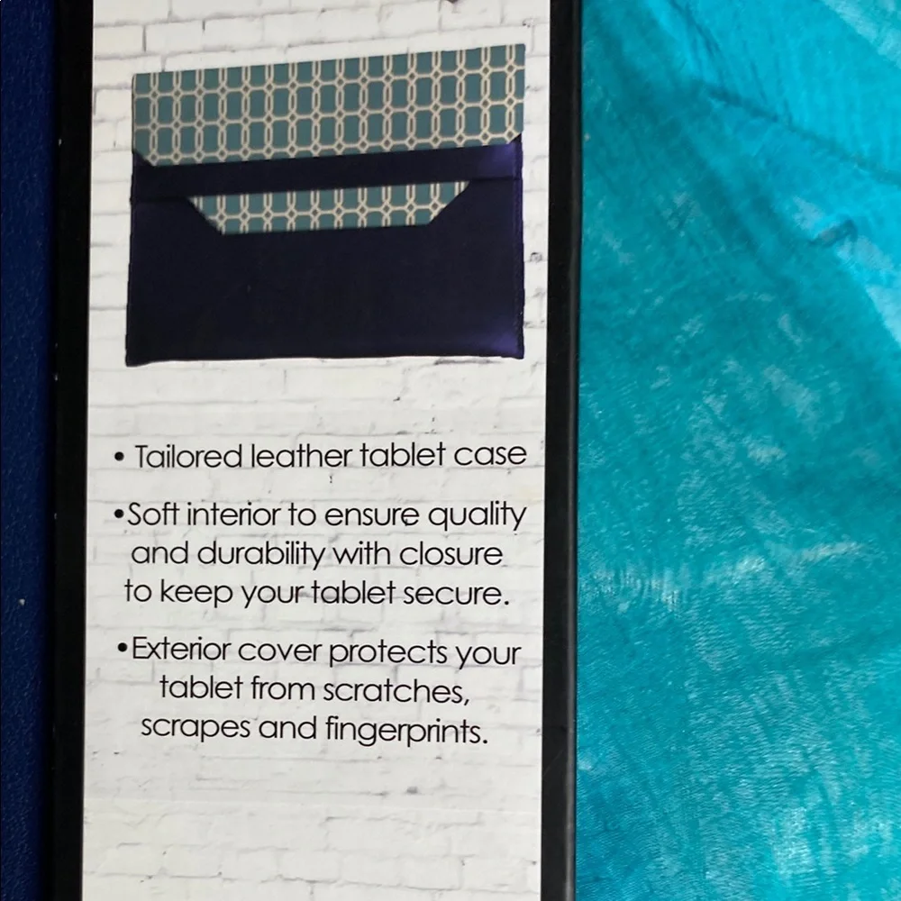 Geometric Blue and Green Tablet Case with Durable Protection